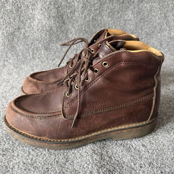 Filson Men\'s Chukka Boots Brown Leather Lace Up Round Toe Size 11.5 D main image 4